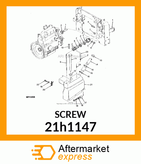 SCREW, MACHINE, SLOTTED PAN HEAD 21h1147