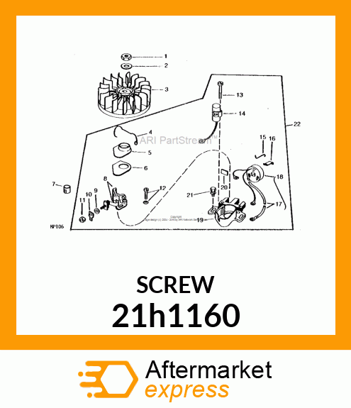 SCREW, MACHINE, SLOTTED PAN HEAD 21h1160