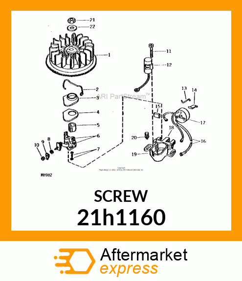 SCREW, MACHINE, SLOTTED PAN HEAD 21h1160