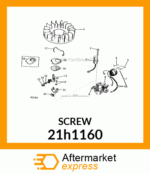 SCREW, MACHINE, SLOTTED PAN HEAD 21h1160