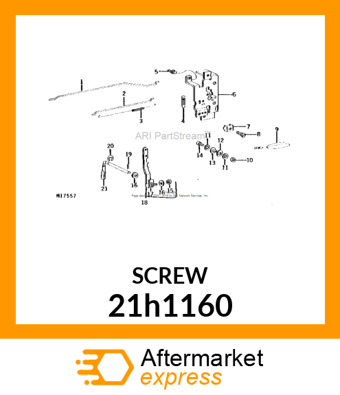 SCREW, MACHINE, SLOTTED PAN HEAD 21h1160