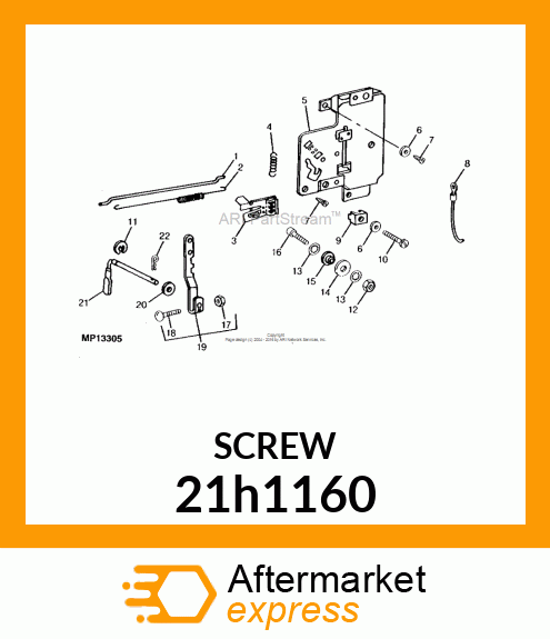 SCREW, MACHINE, SLOTTED PAN HEAD 21h1160