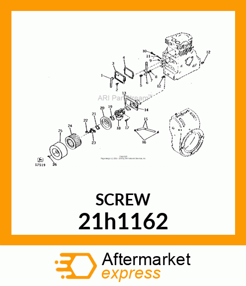 SCREW, MACHINE, SLOTTED PAN HEAD 21h1162