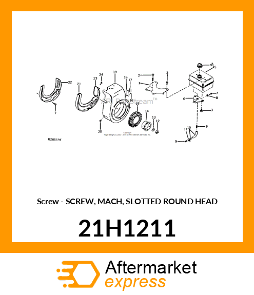 Screw - SCREW, MACH, SLOTTED ROUND HEAD 21H1211