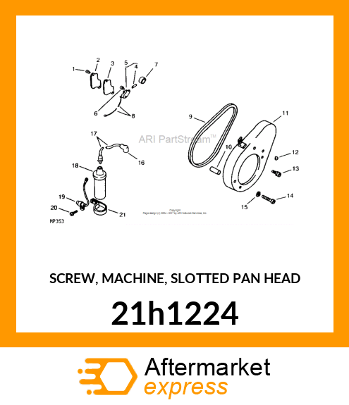 SCREW, MACHINE, SLOTTED PAN HEAD 21h1224