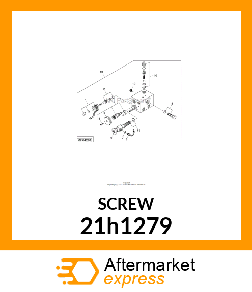 SCREW, SLOTTED FLAT COUNTERSUNK HD 21h1279