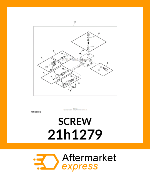 SCREW, SLOTTED FLAT COUNTERSUNK HD 21h1279