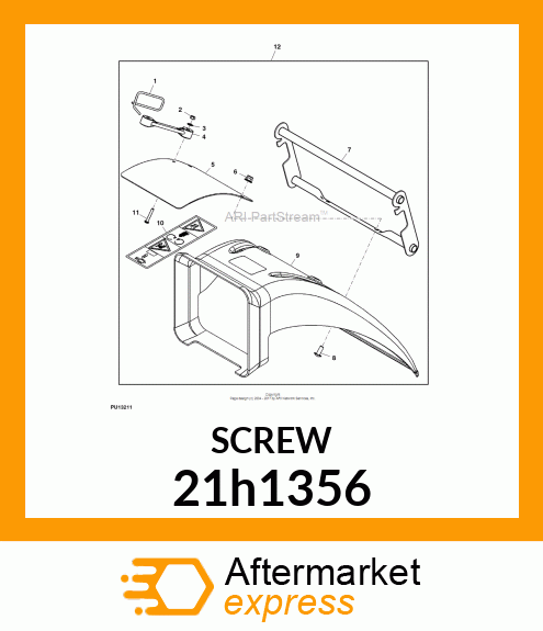 SCREW, MACHINE, SLOTTED PAN HEAD 21h1356