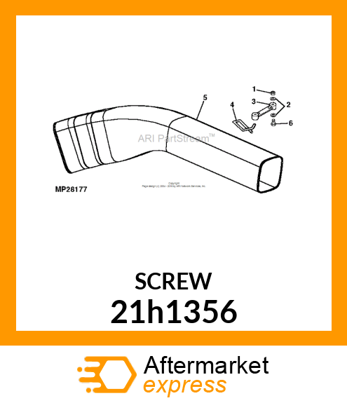 SCREW, MACHINE, SLOTTED PAN HEAD 21h1356