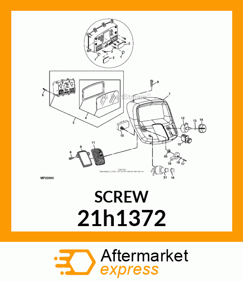 SCREW, MACHINE, SLOTTED PAN HEAD 21h1372