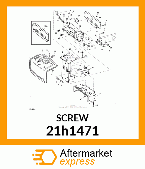 SCREW, MACHINE, SLOTTED PAN HEAD 21h1471