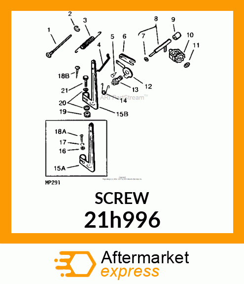 SCREW, MACHINE, SLOTTED PAN HEAD 21h996