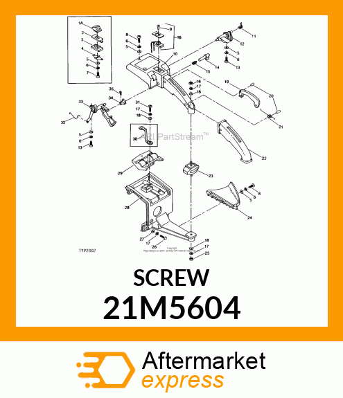 Screw - SCREW, SLTD CHEESE HEAD, METRIC 21M5604