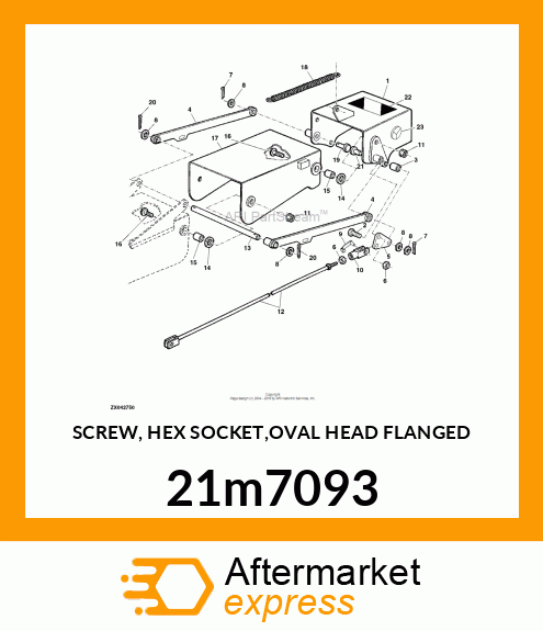 SCREW, HEX SOCKET,OVAL HEAD FLANGED 21m7093