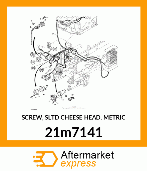 SCREW, SLTD CHEESE HEAD, METRIC 21m7141