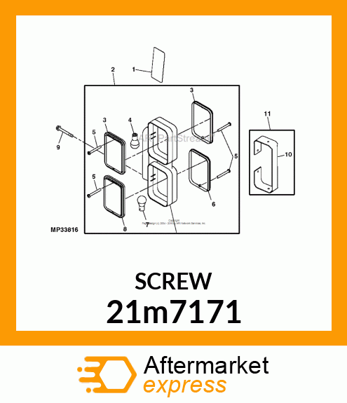 SCREW, CR PAN HEAD, METRIC 21m7171