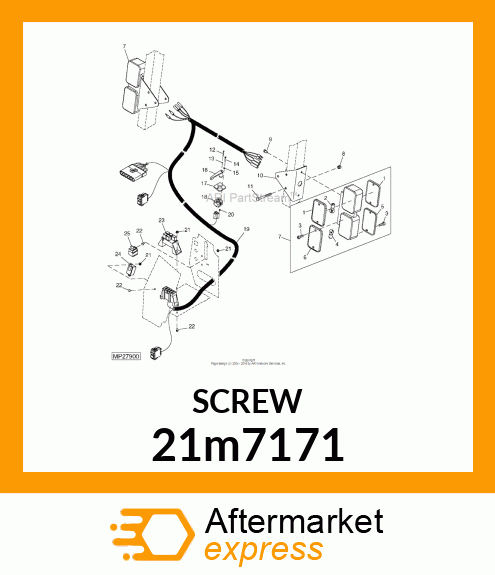 SCREW, CR PAN HEAD, METRIC 21m7171