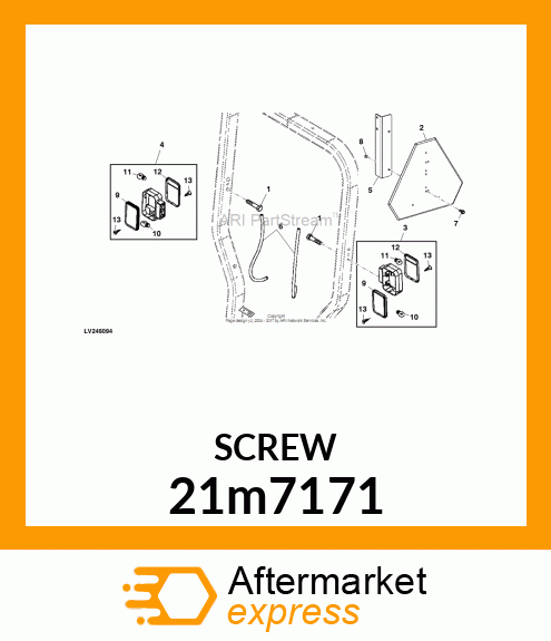 SCREW, CR PAN HEAD, METRIC 21m7171
