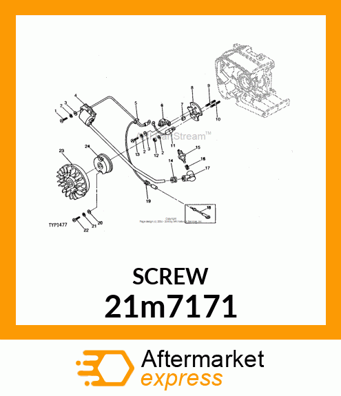 SCREW, CR PAN HEAD, METRIC 21m7171