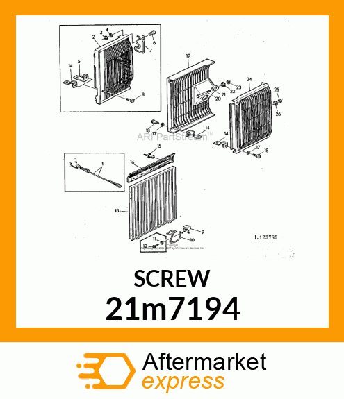 SCREW, SLTD FLAT CTSK HEAD, METRIC 21m7194