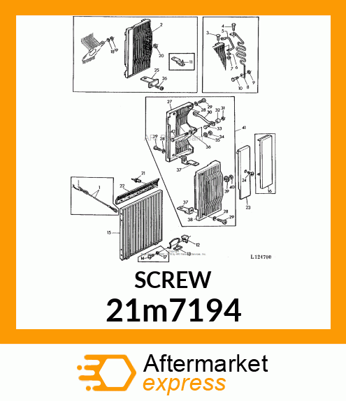 SCREW, SLTD FLAT CTSK HEAD, METRIC 21m7194