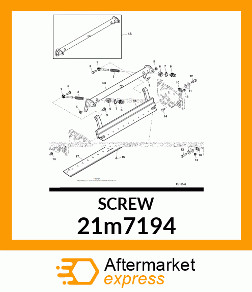 SCREW, SLTD FLAT CTSK HEAD, METRIC 21m7194