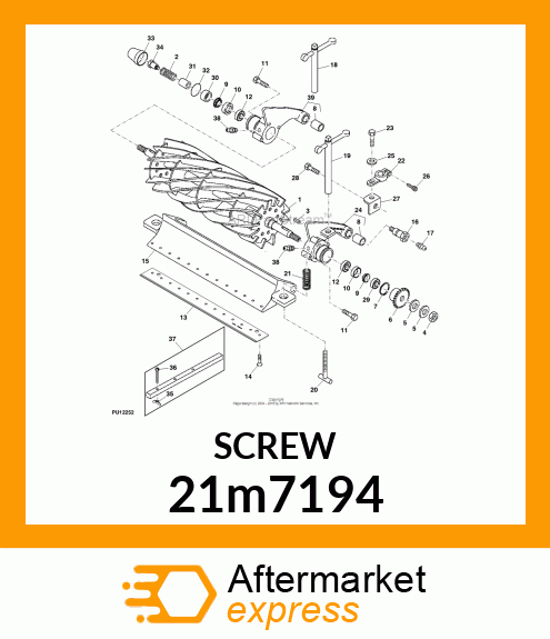 SCREW, SLTD FLAT CTSK HEAD, METRIC 21m7194