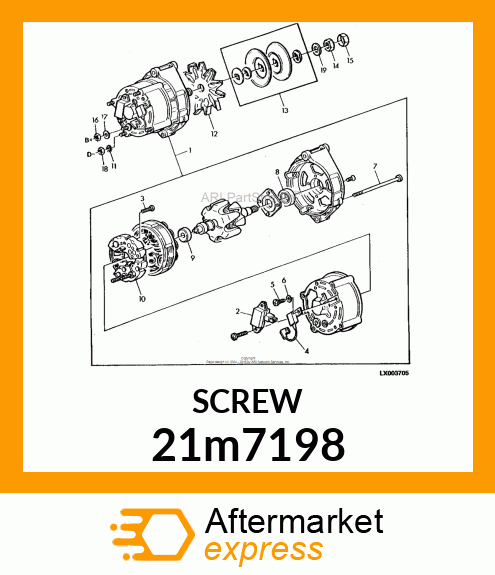 SCREW, SLTD CHEESE HEAD, METRIC 21m7198