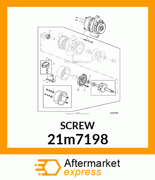 SCREW, SLTD CHEESE HEAD, METRIC 21m7198