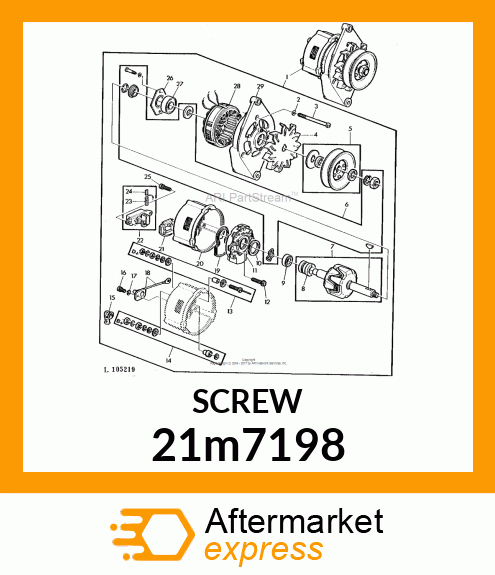 SCREW, SLTD CHEESE HEAD, METRIC 21m7198