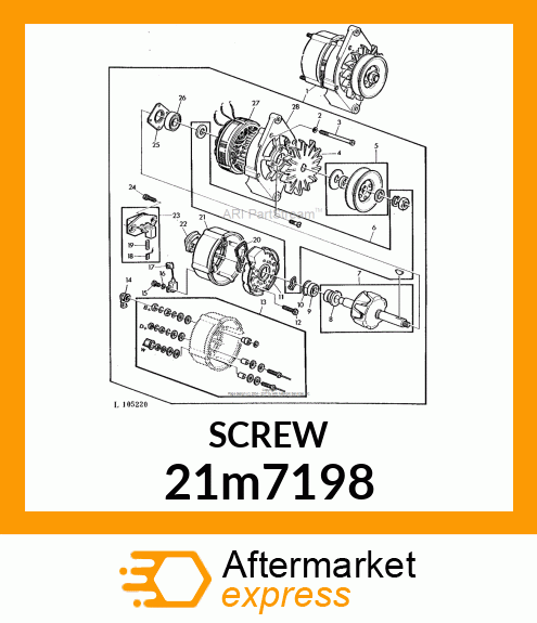 SCREW, SLTD CHEESE HEAD, METRIC 21m7198