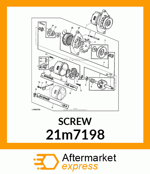 SCREW, SLTD CHEESE HEAD, METRIC 21m7198