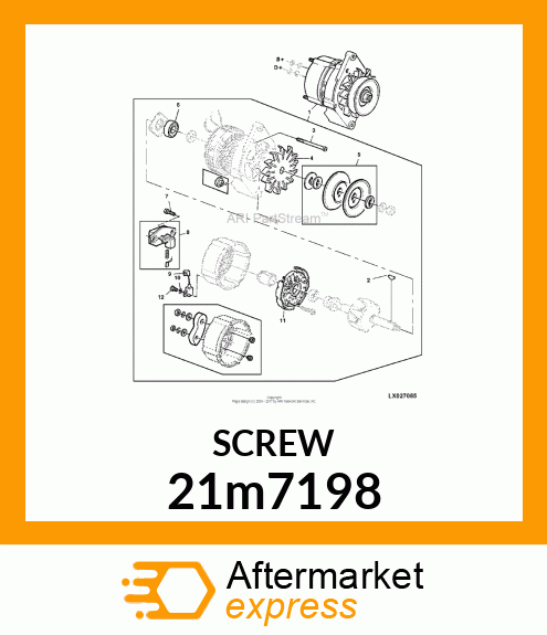 SCREW, SLTD CHEESE HEAD, METRIC 21m7198