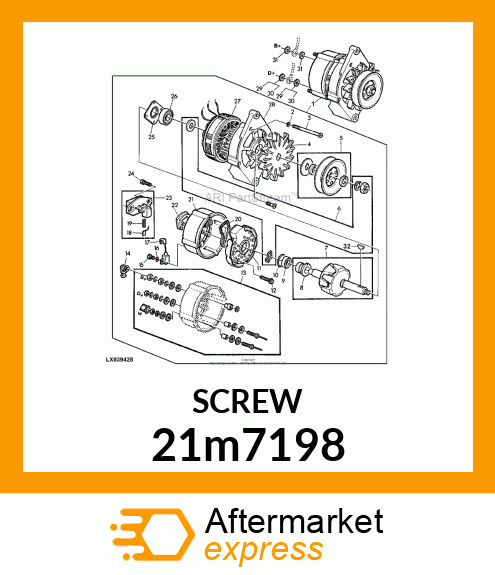 SCREW, SLTD CHEESE HEAD, METRIC 21m7198