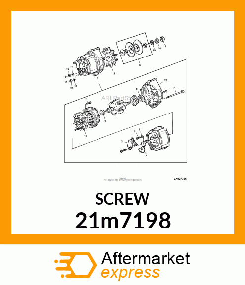 SCREW, SLTD CHEESE HEAD, METRIC 21m7198