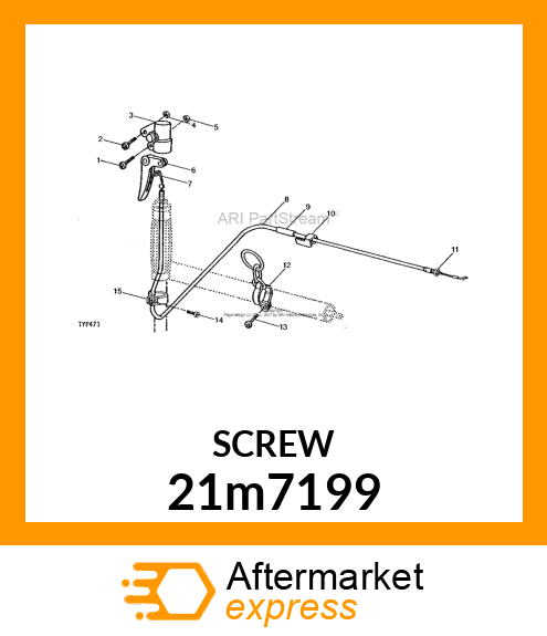 SCREW, SLTD CHEESE HEAD, METRIC 21m7199