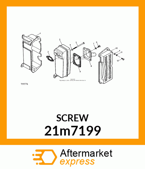 SCREW, SLTD CHEESE HEAD, METRIC 21m7199