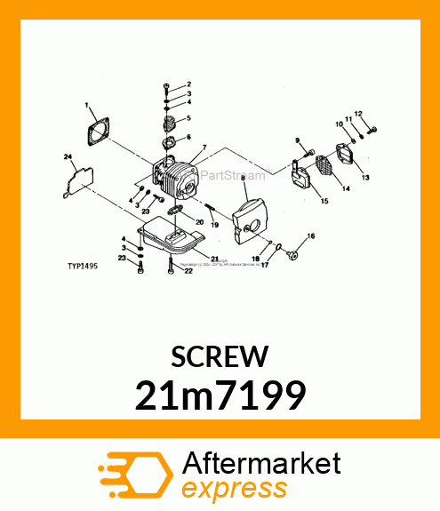 SCREW, SLTD CHEESE HEAD, METRIC 21m7199