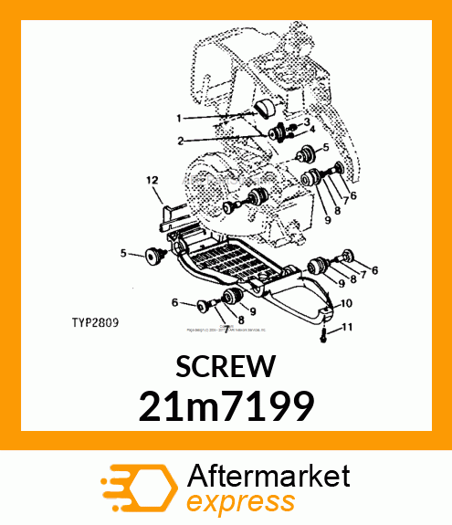 SCREW, SLTD CHEESE HEAD, METRIC 21m7199