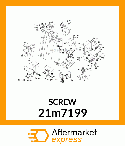 SCREW, SLTD CHEESE HEAD, METRIC 21m7199