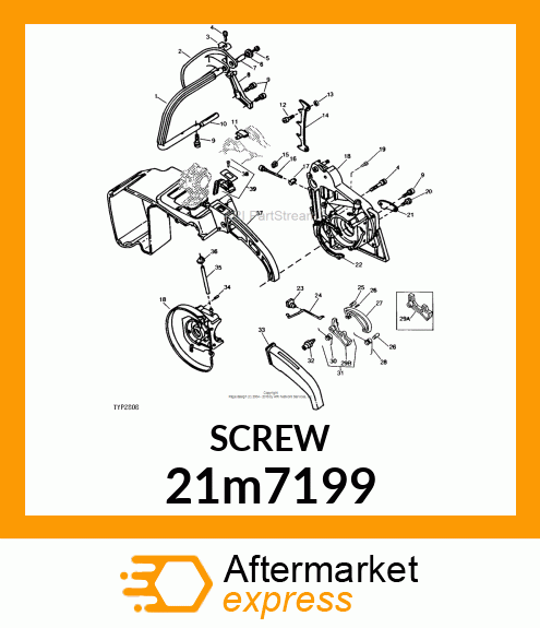 SCREW, SLTD CHEESE HEAD, METRIC 21m7199