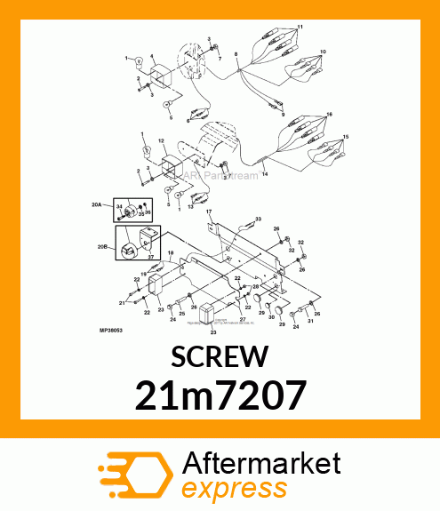 SCREW, CR PAN HEAD, METRIC 21m7207