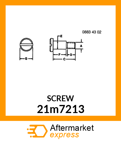 SCREW, SHOULDER, METRIC, FILISTER 21m7213