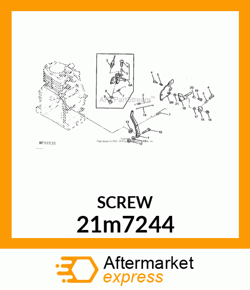 SCREW, SLTD PAN HEAD, METRIC 21m7244