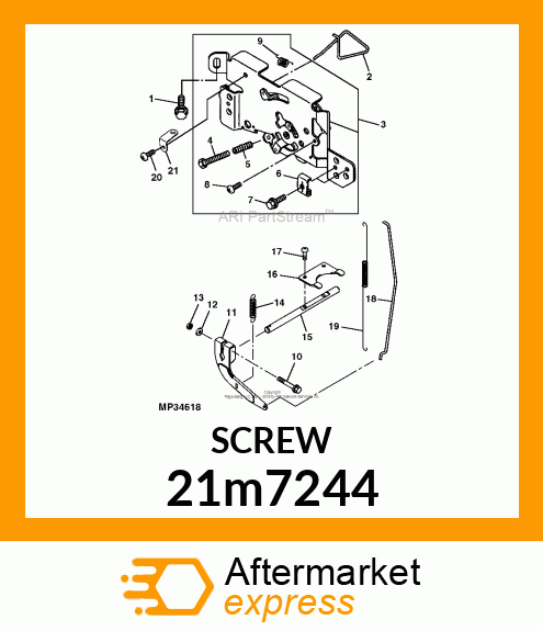 SCREW, SLTD PAN HEAD, METRIC 21m7244