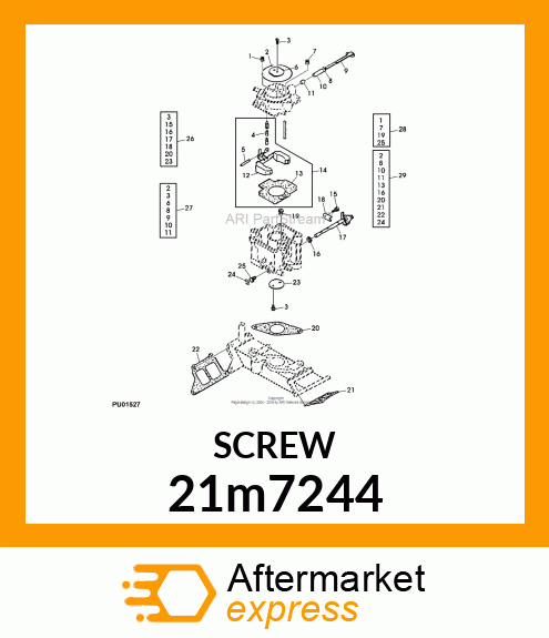 SCREW, SLTD PAN HEAD, METRIC 21m7244