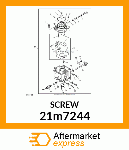 SCREW, SLTD PAN HEAD, METRIC 21m7244