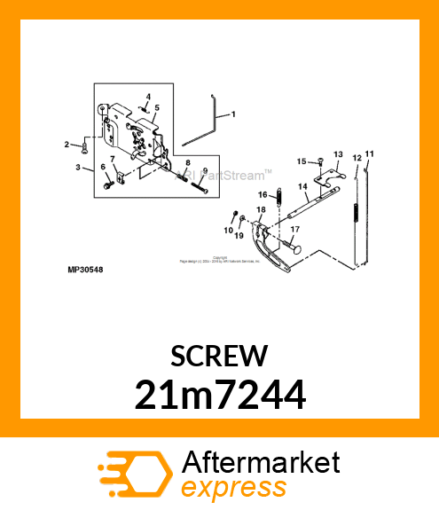 SCREW, SLTD PAN HEAD, METRIC 21m7244