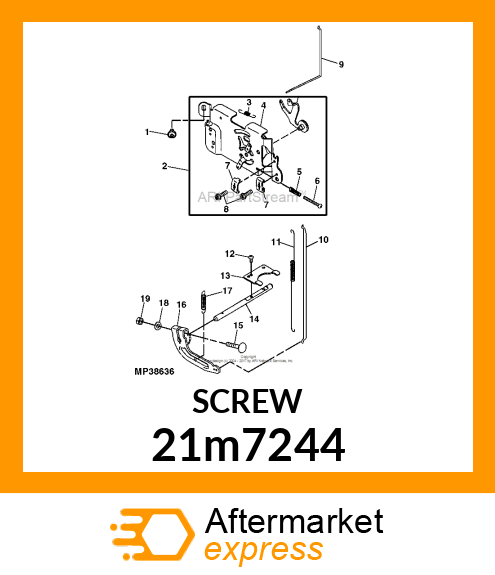 SCREW, SLTD PAN HEAD, METRIC 21m7244