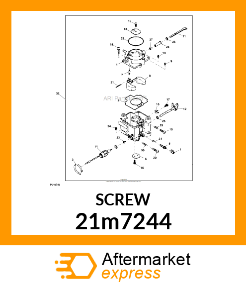 SCREW, SLTD PAN HEAD, METRIC 21m7244